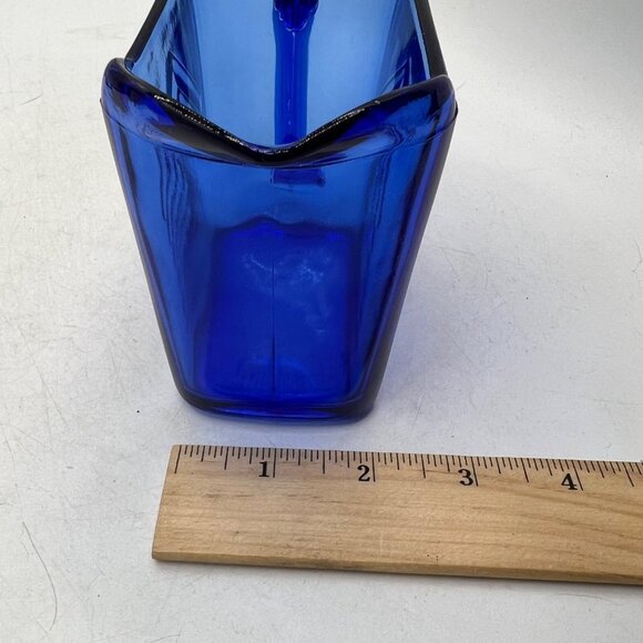 Hazel Atlas Art Deco Cobalt Blue Creamer - Picture 11 of 12